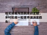 维尼修斯与热刺激战正酣，补时阶段一粒世界波决定胜负！的简单介绍